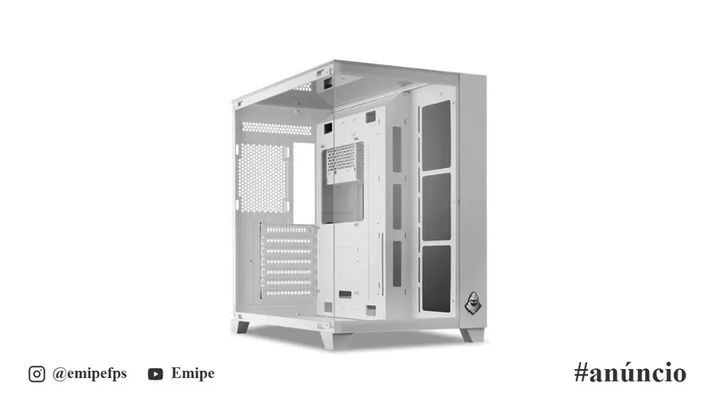 Gabinete Gamer Mancer CV550, Mid-Tower, Lateral de Vidro, Branco, MCR-CV550-WH em promoção na Shopee