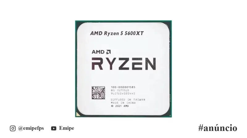 Ryzen 5 5600XT AMD AM4 4.7GHz 6 Cores 12 Threads (Novo sem Box) em promoção na Shopee