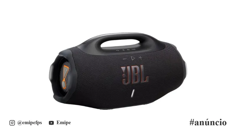 Caixa de Som JBL Boombox 4, 210W, Bluetooth, IP68, Bateria 34h, Preto em promoção na Shopee