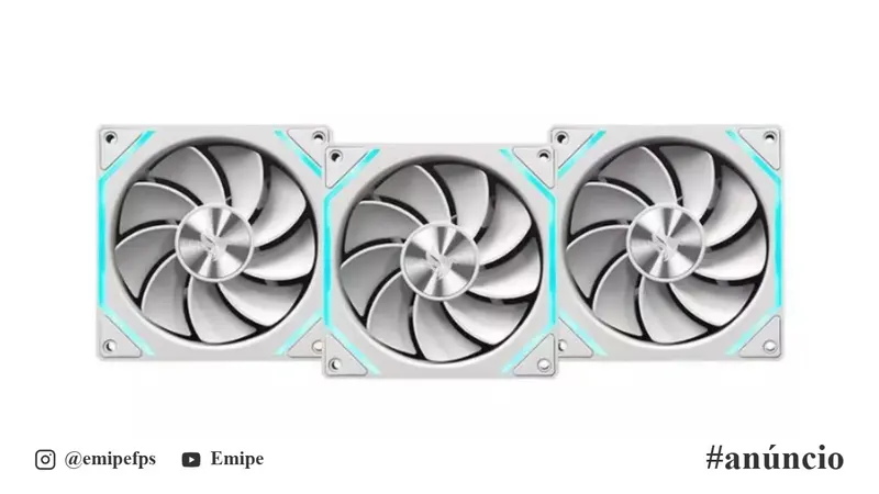 Kit Ventoinha Pichau Ventus NX Reverse, ARGB, 3x120mm, Branco, PCH-VTNXR3-WH01 em promoção na Shopee