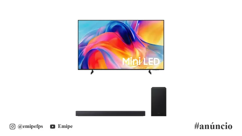 Como Tv Samsung Smart Tv 50 Mini Led 4k M75h + Soundbar Hw-b450f em promoção na Mercado Livre