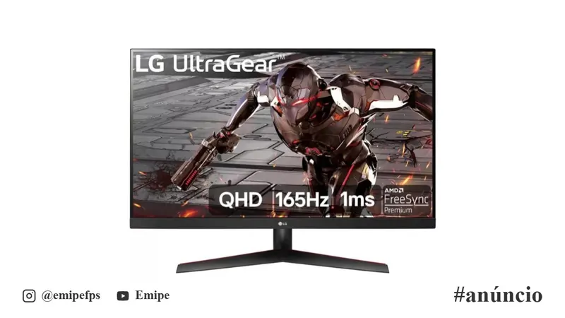 Monitor Gamer LG UltraGear 32" QHD 165Hz 1ms (MBR) HDR10 FreeSync Premium em promoção na Shopee