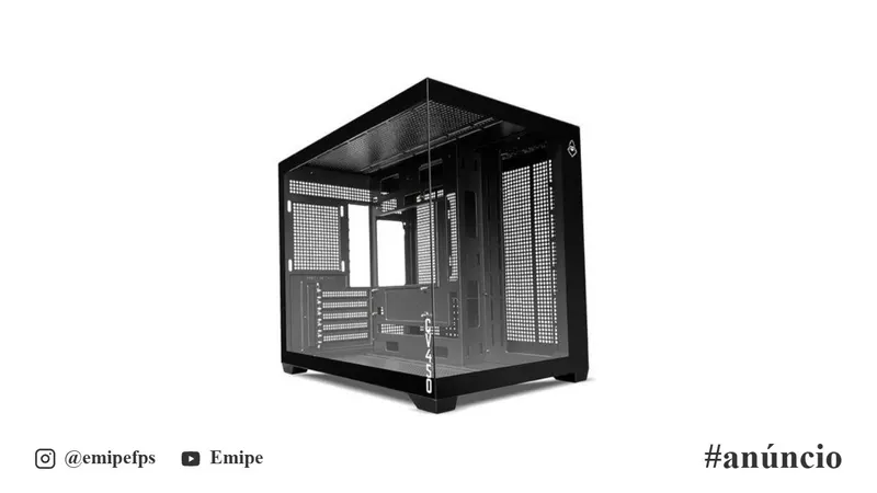 Gabinete Gamer Mancer CV450, Mini-Tower, Lateral de Vidro, Preto, MCR-CV450-BK em promoção na Shopee