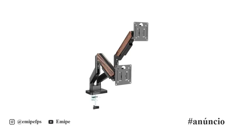 Suporte Articulado para Monitor Zinnia Rust 200, 17 Pol a 32 Pol, Preto, ZNO-RUST200-BL01 em promoção na Shopee