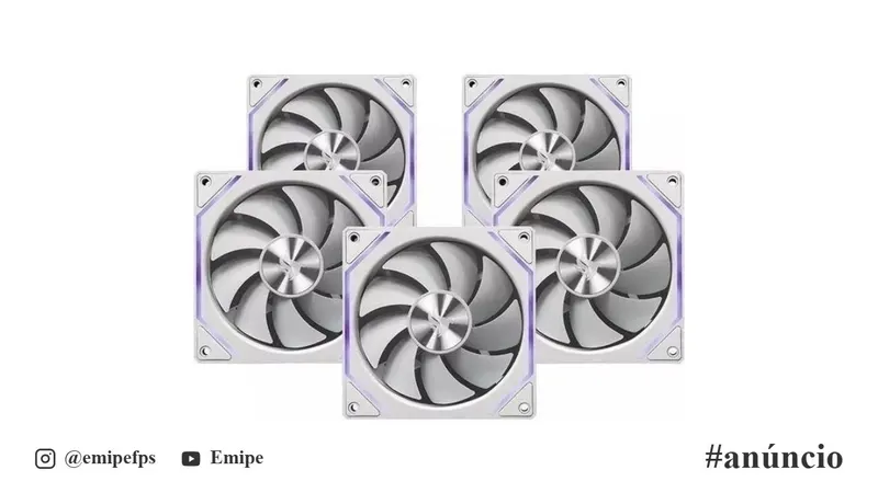 Kit 5 Ventoinhas Pichau Ventus NX, ARGB, 5x120mm, Branco, PCH-VTNX5-WH01 em promoção na Shopee