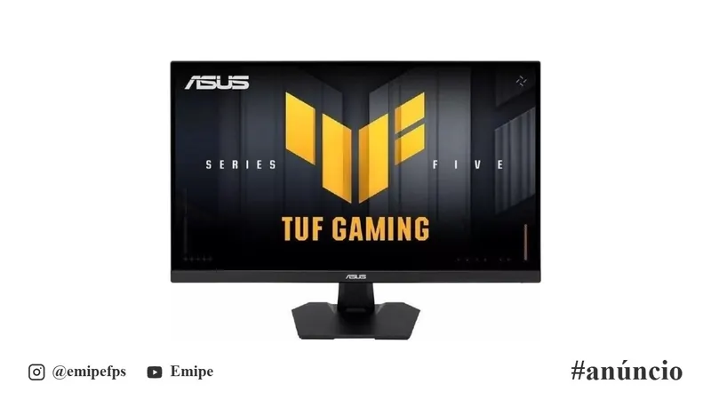 Monitor Gamer Asus TUF Gaming Series 5 VG279QM5F, 27 Pol, Full HD, 260Hz, Fast IPS, 0.3ms, ELMB Sync, FreeSync Premium em promoção na Shopee