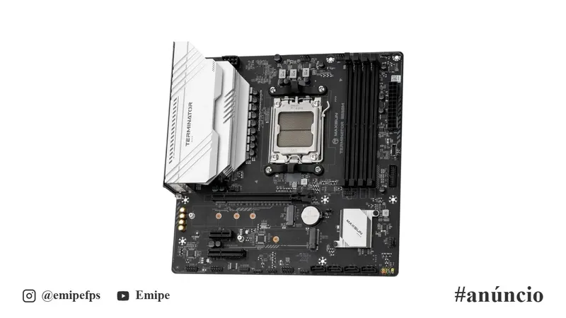 Placa-Mãe Maxsun Terminator B650M, Chipset B650, AMD AM5, mATX, DDR5, MS-Terminator B650M em promoção na Shopee