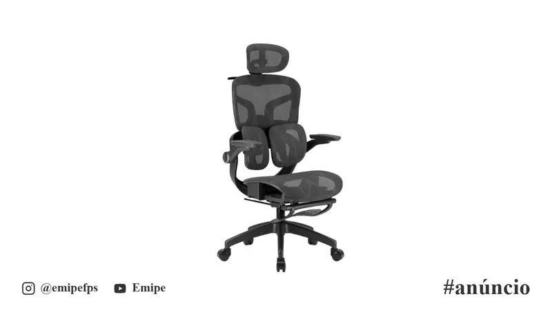 Cadeira Ergonômica com Encosto 4D e Coluna S, Mesh Respirável, 3 Posições, Ajuste de Altura em promoção na Shopee