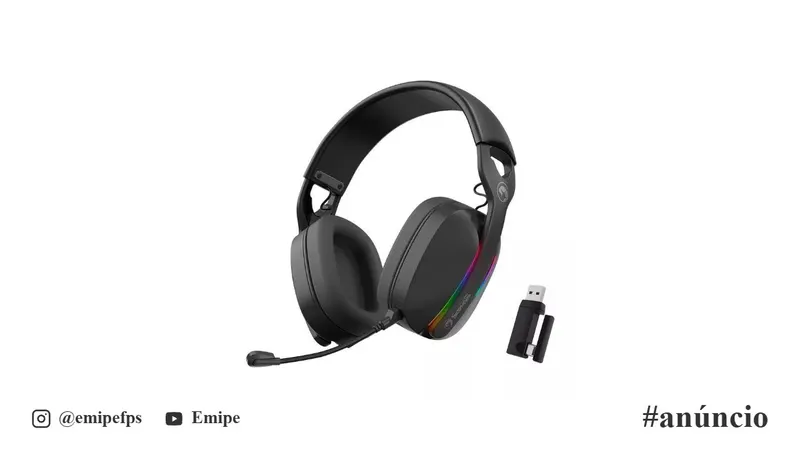 Headset Gamer Marvo Pulz 70W, RGB, Drivers 40mm, Tri-Mode, Preto, HG9086W-BK em promoção na Shopee