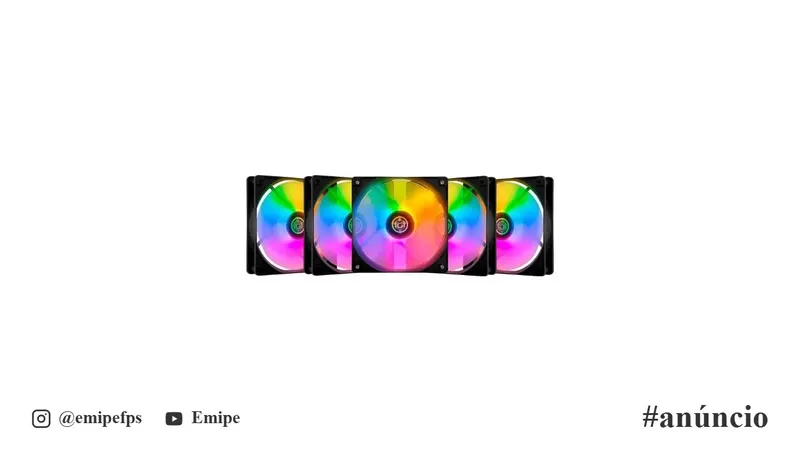 Kit Ventoinhas TGT Striker, Rainbow, 5x120mm, TGT-STK5-BLRBW em promoção na Shopee