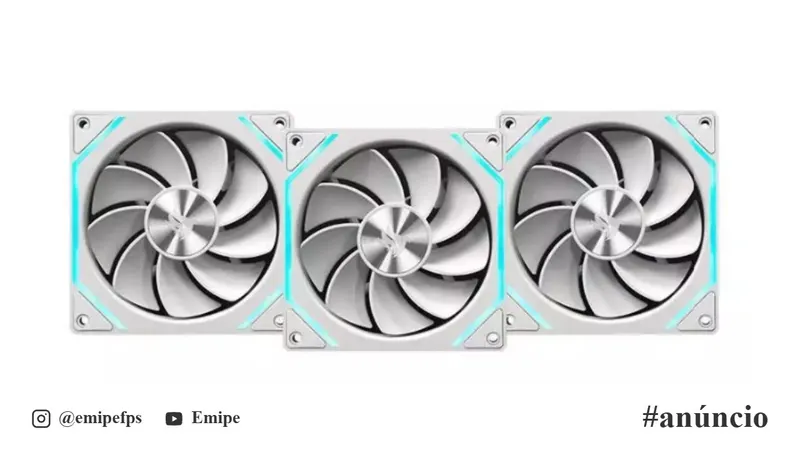 Kit Ventoinha Pichau Ventus NX Reverse, ARGB, 3x120mm, Branco, PCH-VTNXR3-WH01 em promoção na Shopee