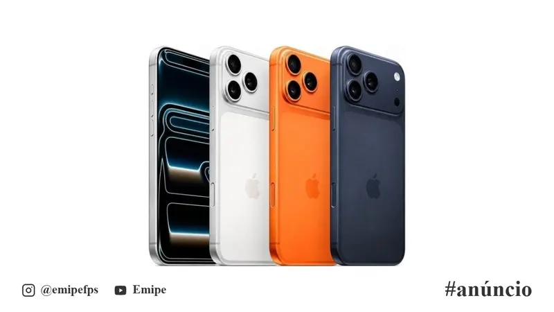 Apple iPhone 17 Pro Max ou 17 Pro, 256GB, Original, 1 Ano de Garantia em promoção na Shopee