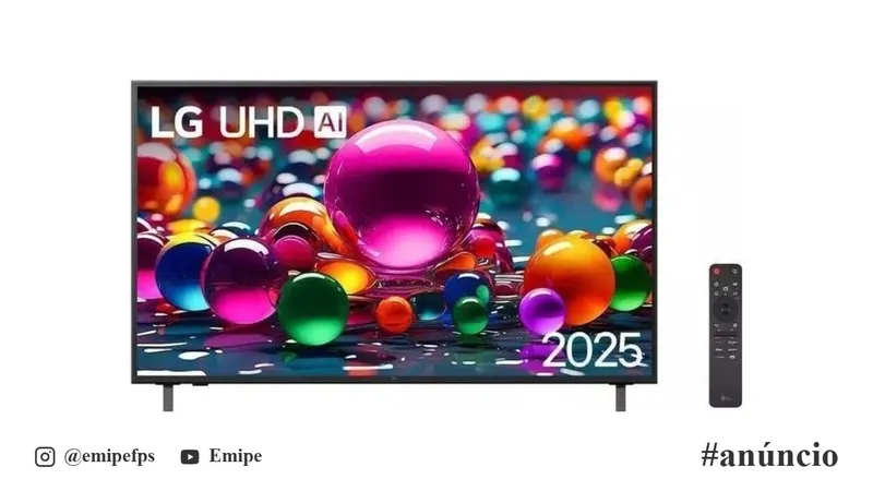 Smart LG UHD AI 4K UA85 de 60 Polegadas 2025 Bivolt em promoção na Shopee