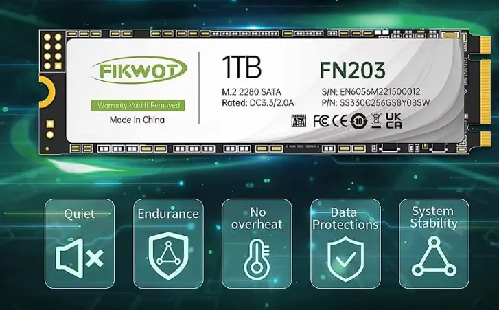 SSD M.2 SATA Fikwot FN203 M.2 SATA III 256GB 6Gbps 550MB/s 3D NAND Flash NGFF em promoção na AliExpress