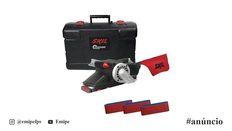Lixadeira de Cinta Modelo 7640, Potência de 900W com Maleta e Acessórios Skil em promoção na Shopee