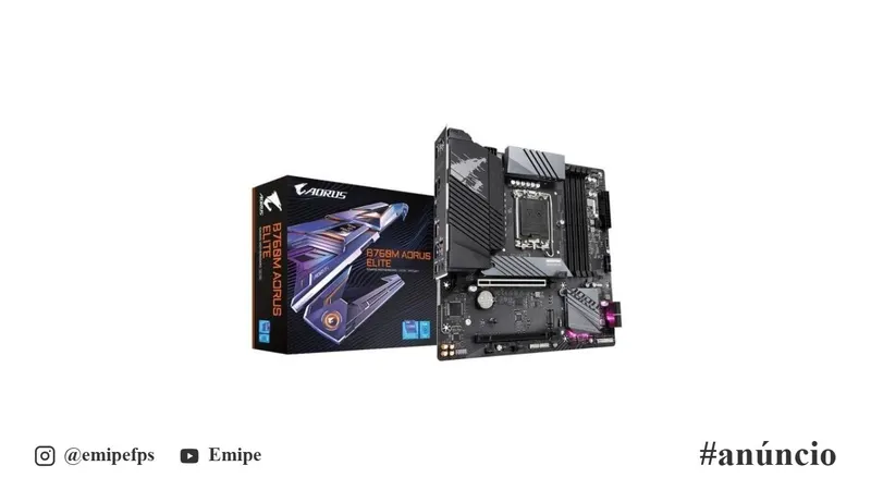 Placa-Mãe Gigabyte B760M Aorus Elite, DDR5, HDMI, Intel em promoção na Shopee