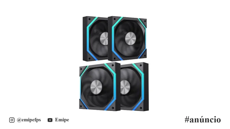 Kit 4 Fans ARGB Gamemax Kuling FN12A-N2 BK em promoção na Shopee