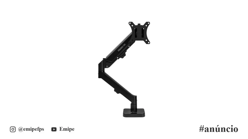 Suporte Articulado para Monitor 13 a 32 Pistão a Gás Ajustável Zinnia Nimbo 110, Preto em promoção na Shopee