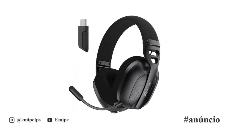 Headset Gamer Xtrike Me GH-513W, Wireless/Bluetooth, Drivers de 40mm, Preto em promoção na Shopee