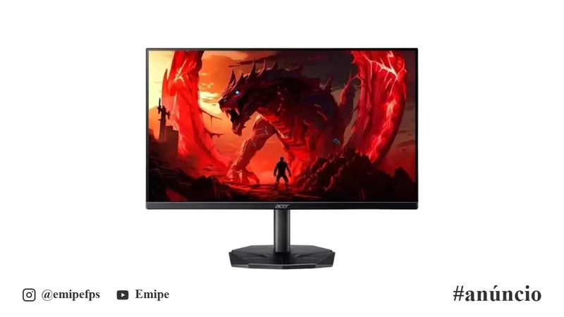 Monitor Gamer Acer Nitro KG0 KG270 P0BI 27", LED VA, Full HD, 144Hz, 1ms GtG, AMD FreeSync, Game Mode com 8 Modos, 99% sRGB, Design ZeroFrame em promoção na Mercado Livre