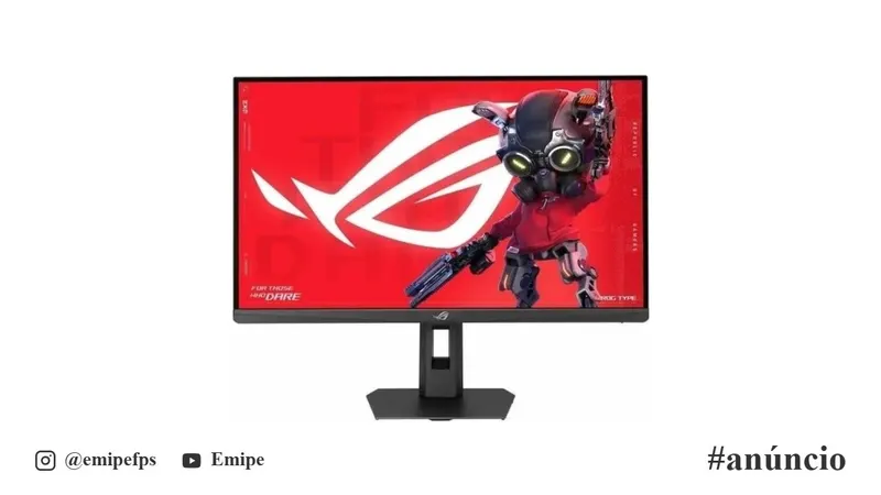 Monitor Gamer ASUS ROG Strix 27", QHD, 220Hz, 0,3ms, Fast IPS, VRR, G-Sync, FreeSync, HDR 400, Altura Ajustável, XG27ACSR em promoção na Mercado Livre