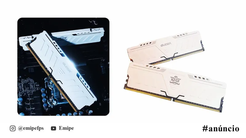Memória RAM Gudga White DDR4 8GB 3200MHz em promoção na AliExpress