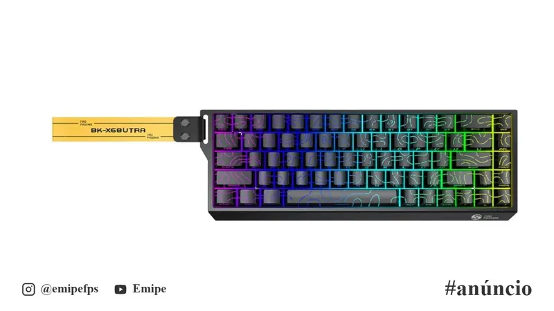 Teclado sem Fio Gamer Magnético Rapid Trigger 0,01mm 8000Hz RGB Fire Phoenix em promoção na Shopee