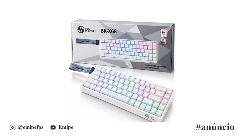 Teclado Sem Fio Gamer Magnético Rapid Trigger 0,01mm 8000Hz RGB Fire Phoenix em promoção na Shopee
