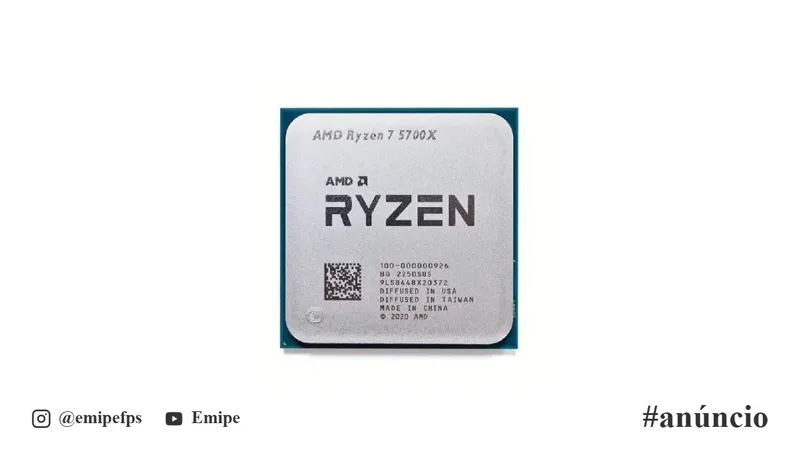 Processador Ryzen 7 5700X 3.4GHz (4.6GHz Max) - Novo Sem Box em promoção na Shopee