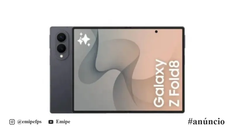 Celular Samsung Galaxy Z Fold8 256GB 12GB RAM Preto 7,6” Câm. Traseira 50+50MP Frontal 10M - Galaxy Z Fold 8 em promoção na Magalu