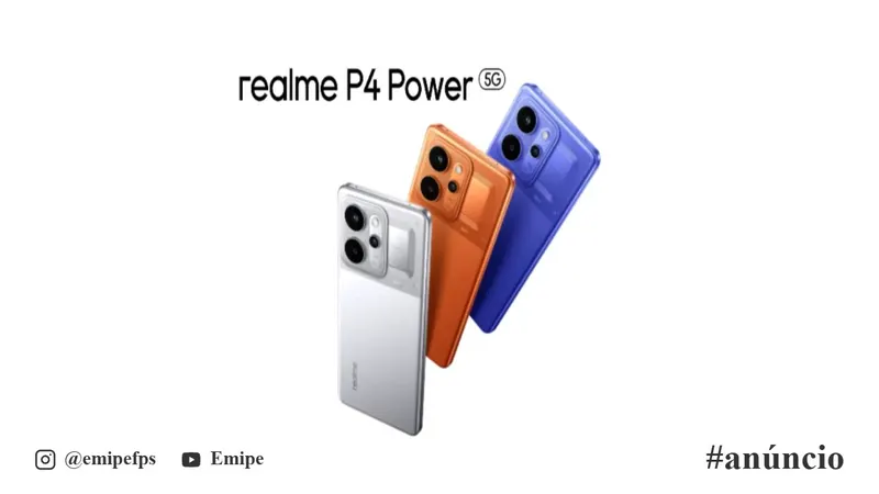 Smartphone Realme P4 Power 5G, 256GB / 512GB, 8GB RAM / 12GB RAM, Bateria 10001mAh, Tela 4D Curve+, 144Hz AMOLED em promoção na Shopee