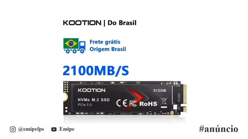 SSD NVMe Kootion X15Lite 1TB Gen3 PCIe 3.0 M.2 2280 em promoção na AliExpress