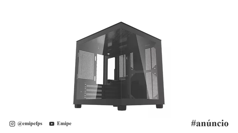 Gabinete Gamer Aquário Pichau Atom X, Mini-Tower, Lateral de Vidro, com 2 Fans, Preto, PG-ATOMX-BK em promoção na Shopee