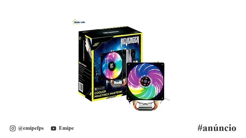 Cooler para Processador Fan Duplo RGB 120W Direct Touch G-VR343 Intel AMD em promoção na Shopee