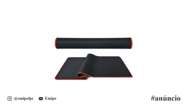 Mousepad Gamer Speed Borda Vermelha Costurada 70 x 30 x 0,3cm em promoção na Shopee