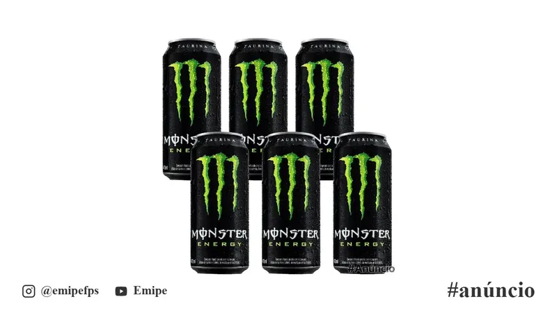 Energético Monster Energy Original, 473ml - 6 Unidades em promoção na Shopee
