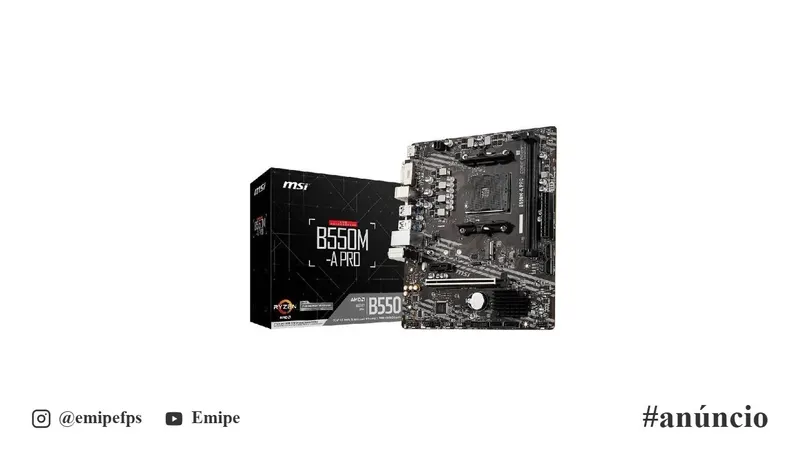 Placa-Mãe MSI B550M-A PRO AM4, 2x DDR4, Chipset AMD B550, mATX em promoção na Mercado Livre
