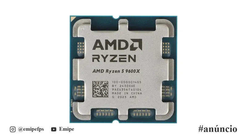 Processador AMD Ryzen 5 9600X, 3.9GHz (5.4GHz Turbo), 6-Cores, 12-Threads, AM5 em promoção na Shopee