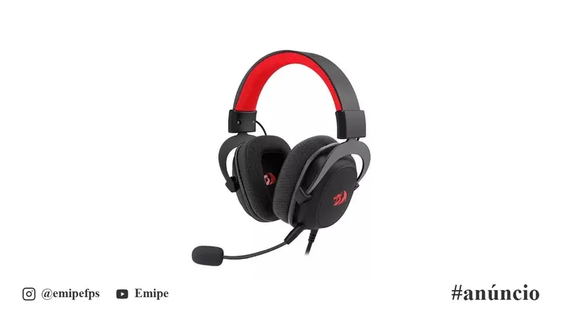 Headset Gamer Redragon Zeus Lite, Drivers 53mm, Preto, H510-LT em promoção na Shopee