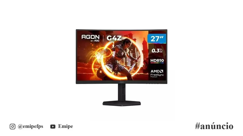 Monitor Gamer Curvo AOC Gaming C27G4Z/P 27" Full HD 300Hz 0,3ms HDMI C27G4Z/P/57 em promoção na Shopee