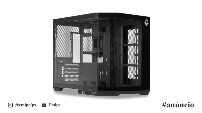 Gabinete Gamer Aquário Mancer CV700L, Mid-Tower, Lateral de Vidro, Preto, MCR-CV700L-BK em promoção na Shopee