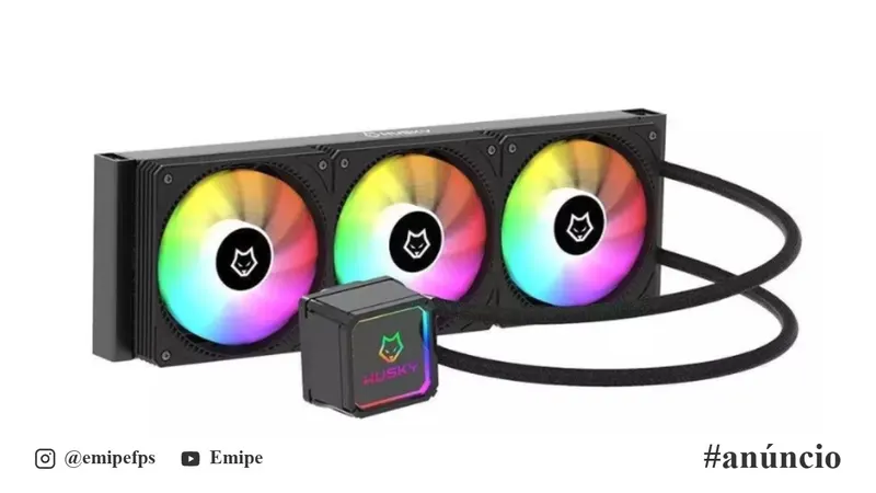Water Cooler Husky Freezy, Iluminação ARGB, 360mm, AMD e Intel, Preto, HWT300PT em promoção na Shopee