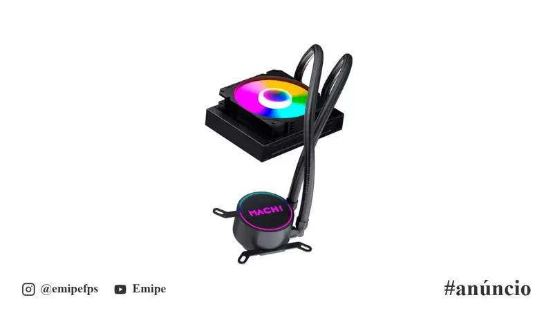 Water Cooler MACH1 Logic, RGB, 120mm, AMD e Intel, Preto, GK120 em promoção na Shopee