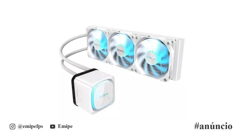 Water Cooler Gigabyte Eagle 360 Ice, ARGB, 360mm, Branco em promoção na Shopee