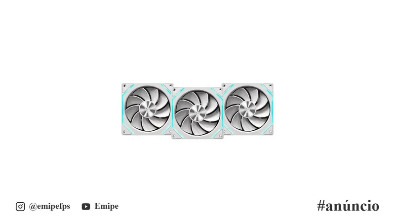 Kit Ventoinha Pichau Ventus NX Reverse, ARGB, 3x120mm, Branco, PCH-VTNXR3-WH01 em promoção na Shopee