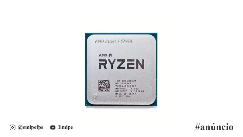 Processador AMD Ryzen 7 5700X, 3.4GHz (4.6GHz Max) - Novo Sem Box em promoção na Shopee