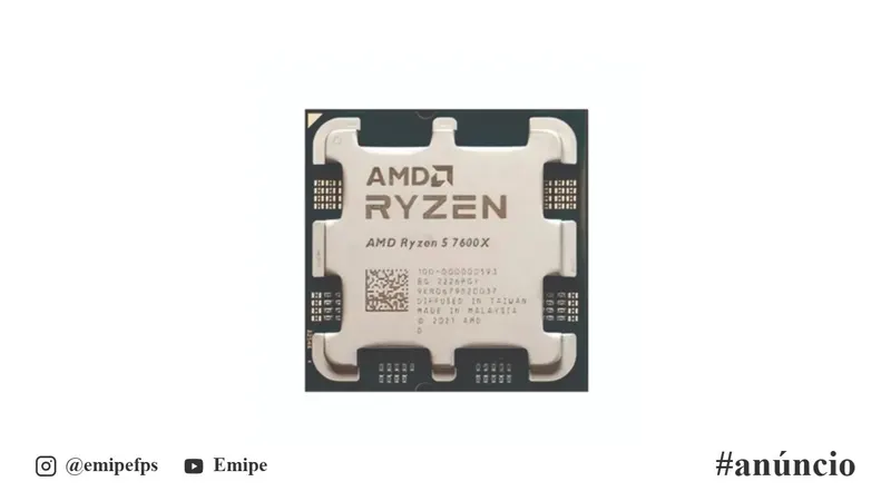 Processador AMD Ryzen 5 7600X 4.7GHz AM5 (Sem Caixa/Cooler) em promoção na Shopee