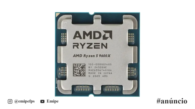 Processador AMD Ryzen 5 9600X, 3.9GHz (5.4GHz Turbo), 6-Cores, 12-Threads, AM5 em promoção na Shopee