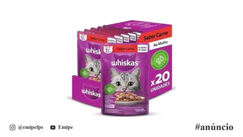 Whiskas Sachê 85g 16 Unidades + 4 Grátis Leve 20 em promoção na Shopee