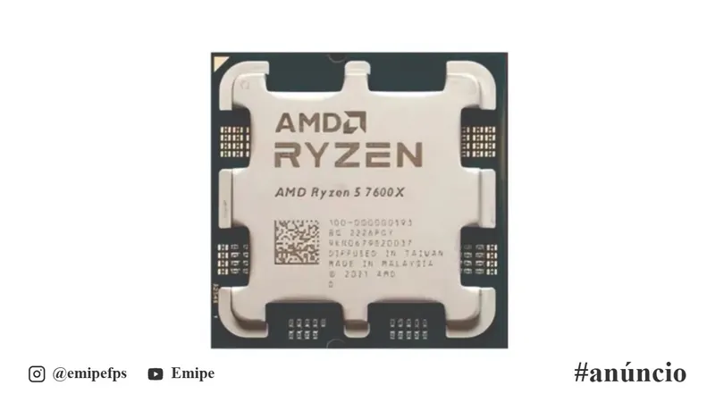 Processador AMD Ryzen 5 7600X 4.7GHz AM5 Novo (Sem Caixa Box ou Cooler) em promoção na Shopee